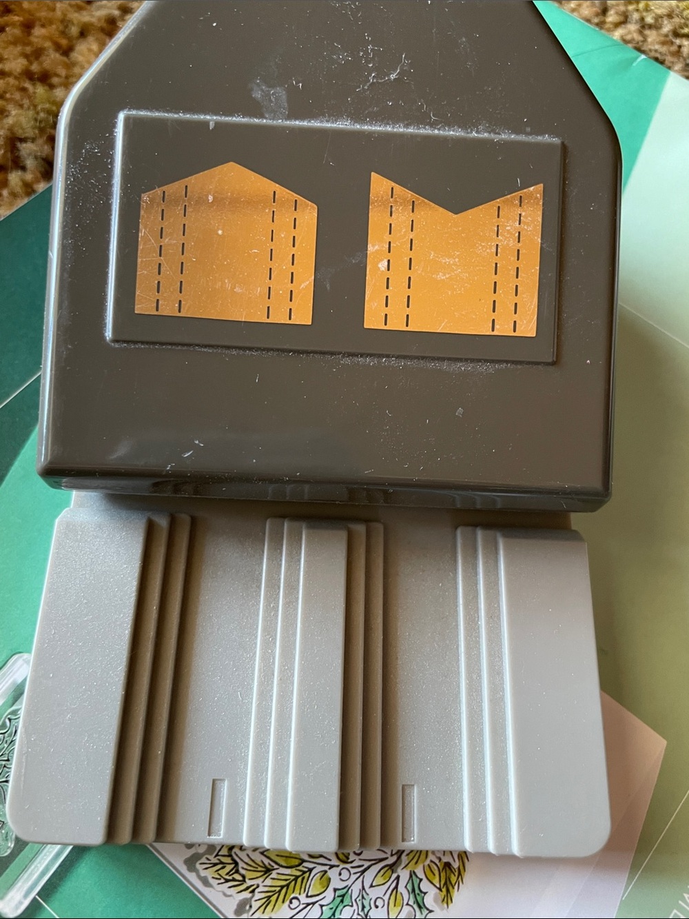 Stampin' Up! Brown and Gray Decorative Corner & Triple-Strip Paper Punch